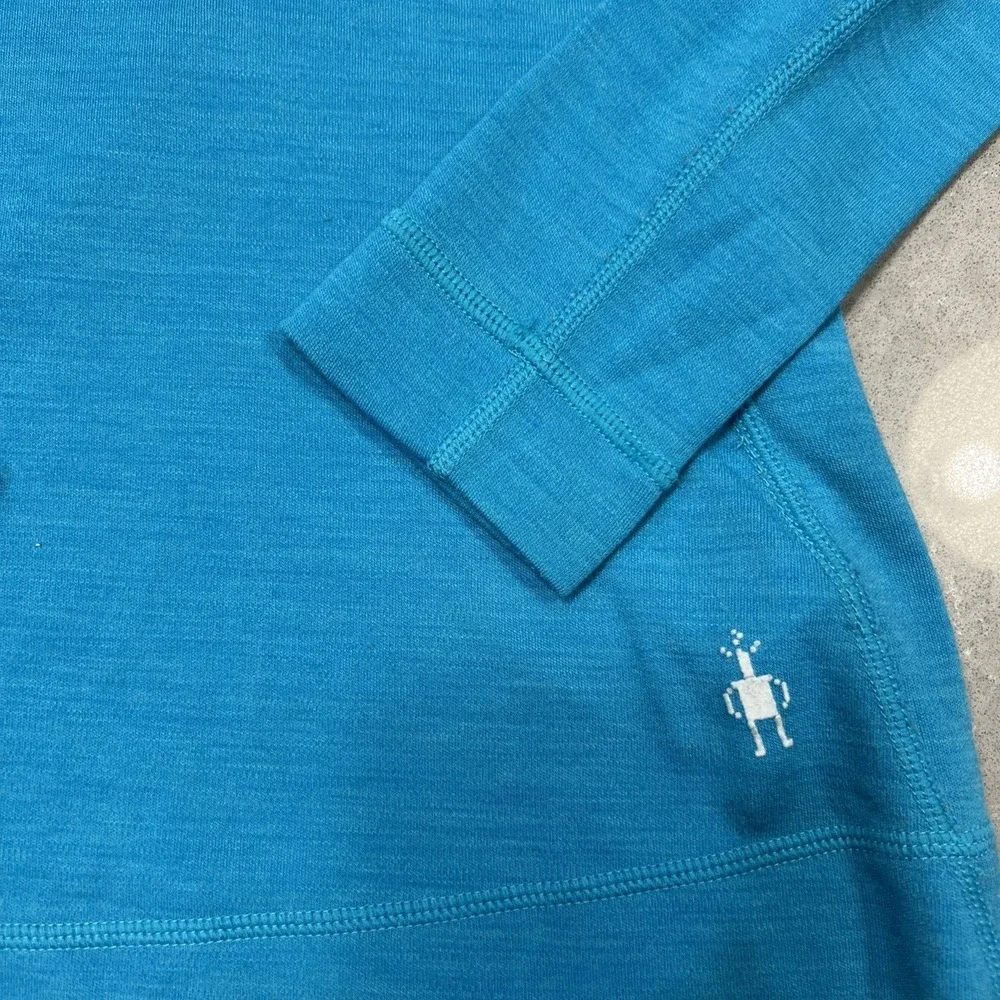 SmartWool 100% Merino Wool Women's Quarter Zip Sweater Blue Size XS - Picture 2 of 8